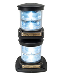 Flex Mount System LED Double Stack Navigation Lights - White Masthead Light